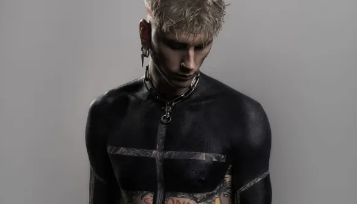 Machine Gun Kelly goes full-show with body art at Paris Fashion Week