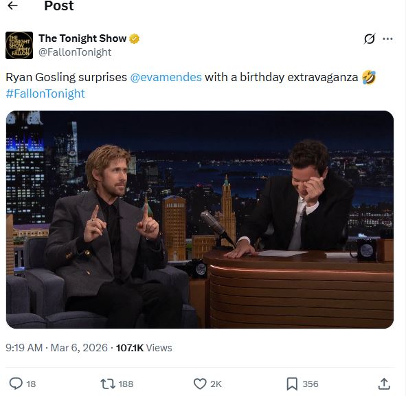 Ryan Gosling makes Eva Mendes birthday unforgettable in rare public appearance