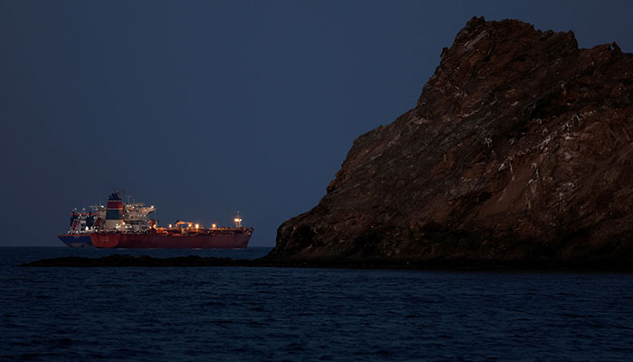 The Callisto tanker sits anchored as the traffic is down in the Strait of Hormuz, amid the US-Israeli conflict with Iran, in Muscat, Oman, March 10, 2026. — Reuters