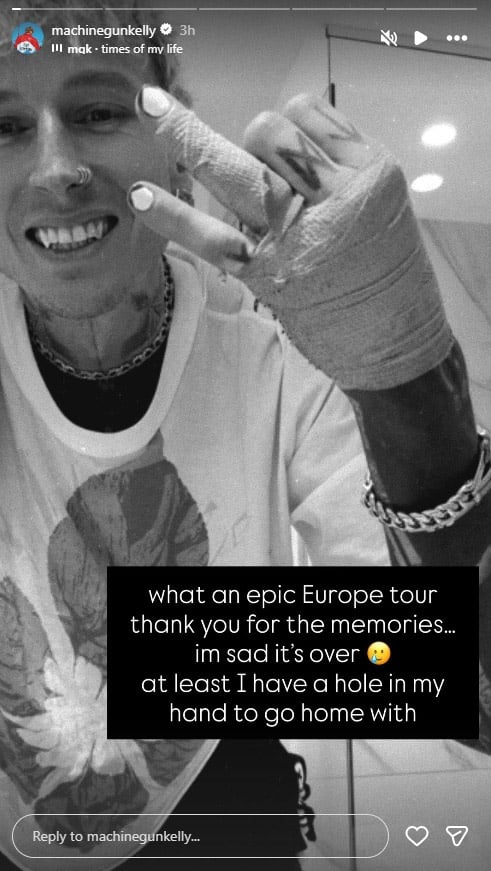 MGK ‘sad to end Lost Americana Tour epic european leg