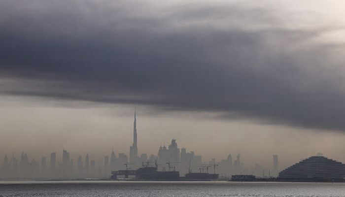 Smoke is seen above Dubai on March 13, 2026. — AFP