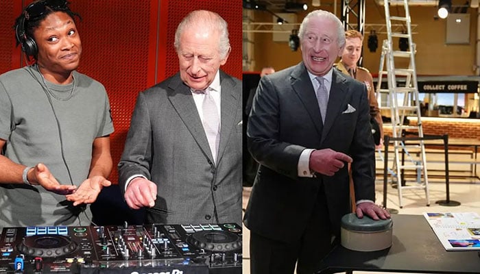 King Charles tries his hand at DJ Deck in Manchester