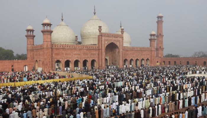 Muslims attend Eid al-Fitr prayers to mark the end of the fasting month of Ramadan, at the Badshahi Mosque in Lahore, Pakistan March 21, 2026. — Reuters