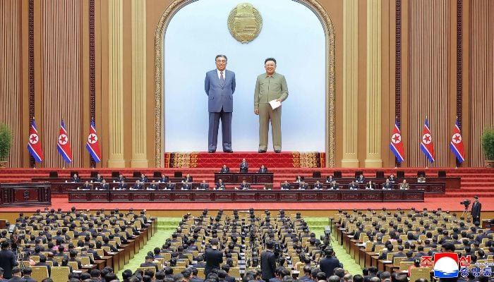 This picture, taken on March 22, 2026 and released by North Koreas official Korean Central News Agency (KCNA) on March 23, 2026, shows the First Session of the 15th Supreme Peoples Assembly at Mansudae Assembly Hall in Pyongyang. — AFP