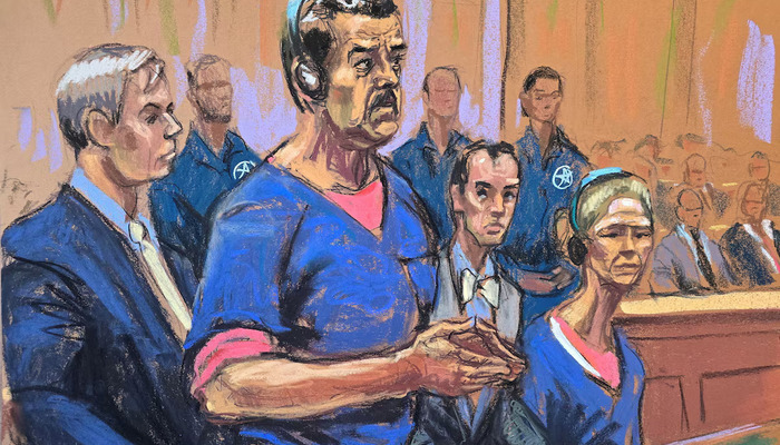 Venezuelas captured President Nicolas Maduro and his wife Cilia Flores attend their arraignment with defense lawyers Barry Pollack and Mark Donnelly to face US federal charges including narco-terrorism, conspiracy, drug trafficking, money laundering and others, at the Daniel Patrick Moynihan United States Courthouse in Manhattan, New York City, US, January 5, 2026 in this courtroom sketch. — Reuters