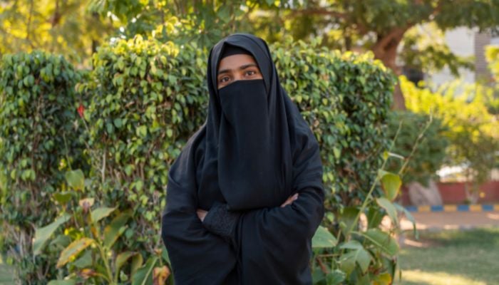 Faiza, who works as a vaccinator with the polio eradication programme, poses for a photo. — Pakistan Polio Eradication Initiative