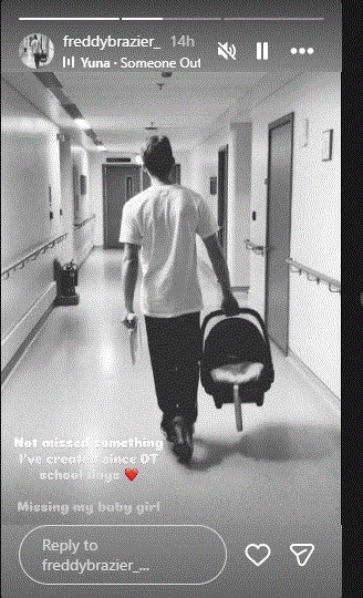 Freddy Braziers official Instagram post