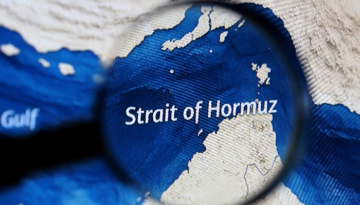 A map showing the Strait of Hormuz is seen in this illustration taken March 23, 2026. — Reuters