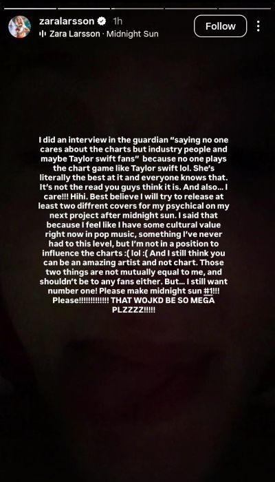 Zara Larsson defends herself after Taylor Swift dig sparks backlash
