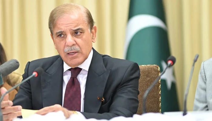 Prime Minister Shehbaz Sharif addresses an event in Islamabad on August 12, 2025. — PID