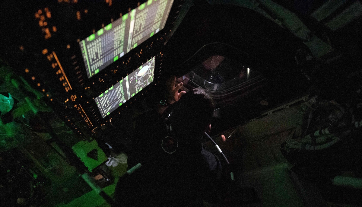This handout picture by an Artemis II crew member provided by Nasa shows Canadian Space Agency (CSA) astronaut Jeremy Hansen peering out the window of the Orion spacecraft on April 3, 2026. — AFP