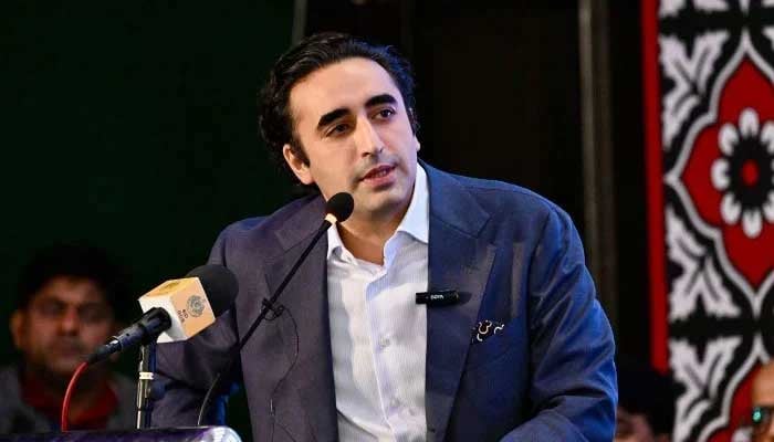 PPP Chairman Bilawal Bhutto Zardari addressing an event at the CM House in Karachi on October 14, 2024. — Facebook/@Bilawalhouse