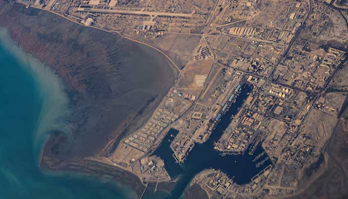 An aerial view of the Iranian shores and Port of Bandar Abbas in the strait of Hormuz, December 10, 2023. — Reuters
