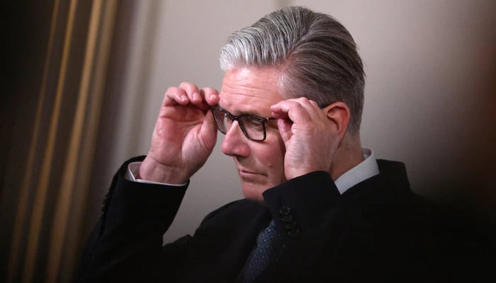 British Prime Minister Keir Starmer attends a press conference after the multinational virtual summit at the Elysee Presidential Palace in Paris, France, April 17, 2026. — Reuters