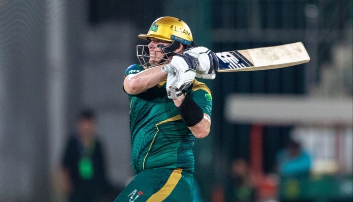 Multan Sultans batter Steve Smith plays a shot during their PSL match against Rawalpindiz at National Bank Stadium, Karachi, April 21, 2026. — X/@MultanSultans