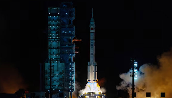 This representational image shows a Long March 2F rocket carrying the Shenzhou-21 spacecraft blasts off to Chinas Tiangong space station from the launchpad at the Jiuquan Satellite Launch Center, near Jiuquan, Gansu province, China October 31, 2025. — Reuters