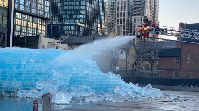 Toronto fire crew melt Drake's Ice sculpture: Did fans find what was hidden inside?
