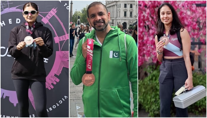 (From left to right) Sarah Lodhi, Zeeshan Rab and Hira Diwan. — Reporter