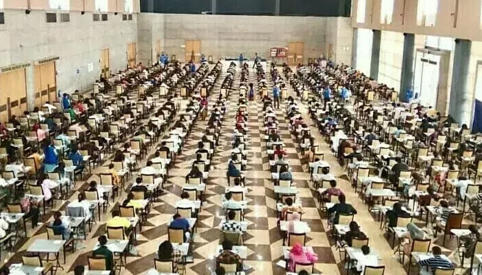 This undated image shows students taking Cambridge International Examinations. — X/ @BritishCouncil