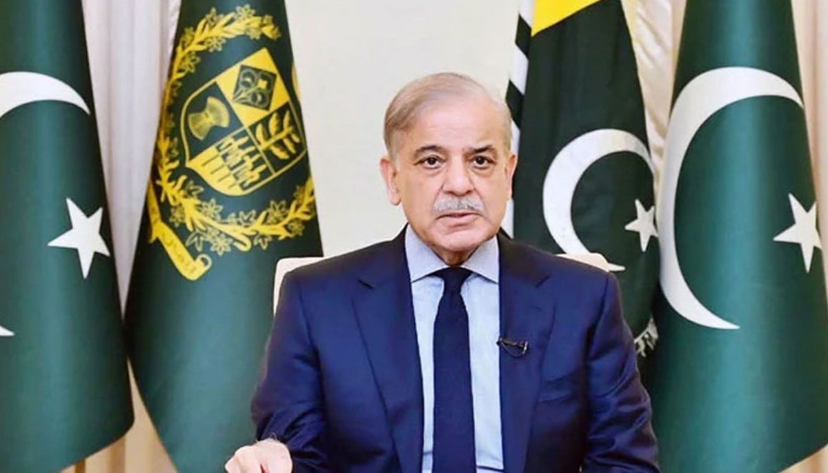 Prime Minister Shehbaz Sharif gestures during an event. — Radio Pakistan/File