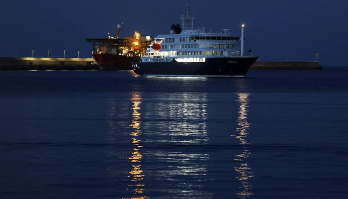 The cruise ship MV Hondius, affected by a hantavirus outbreak, at the port of Granadilla de Abona, in Tenerife, Spain May 11, 2026. — Reuters