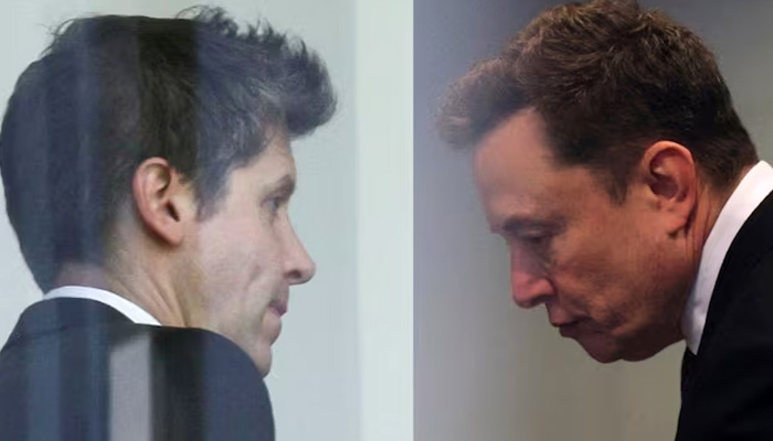 A combination image shows OpenAI CEO Sam Altman and Elon Musk during the trial. — Reuters