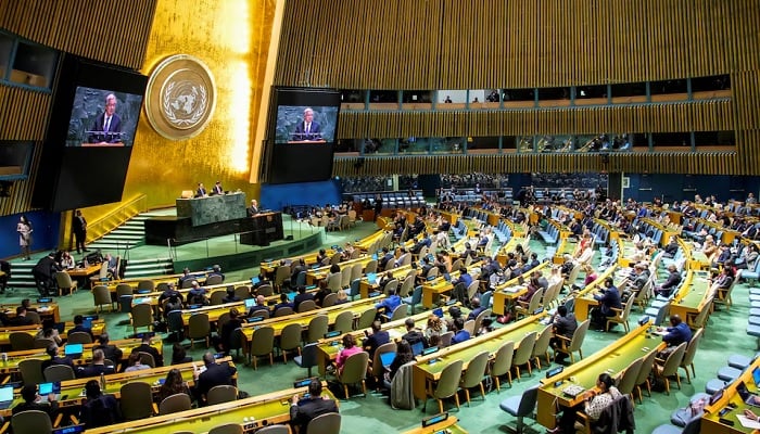 United Nations Secretary-General Antonio Guterres speaks to delegates during a meeting on the Nuclear Non-Proliferation Treaty at UN headquarters in New York City, US, April 27, 2026.— Reuters