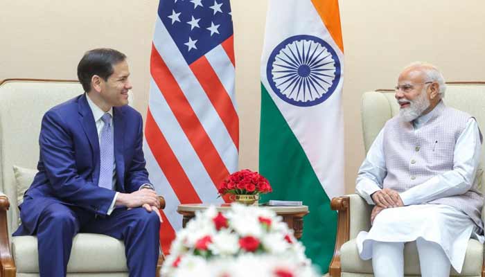 US Secretary of State Marco Rubio meets India Prime Minister Narendra Modi during his visit to New Delhi. — X/@narendramodi