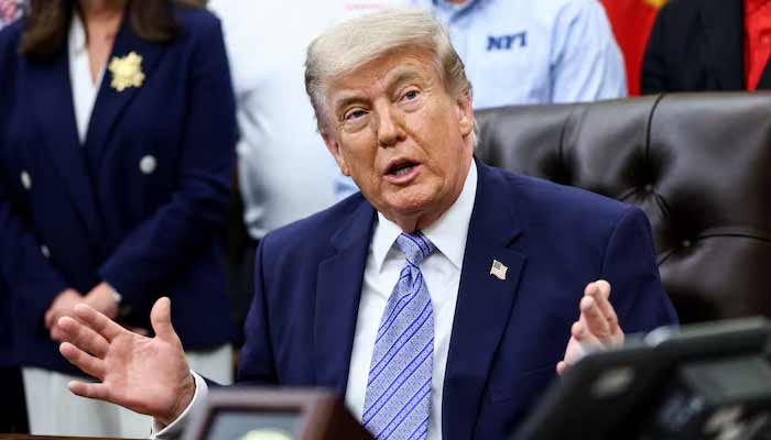 US President Donald Trump speaks during an announcement with US Environmental Protection Agency (EPA) Administrator Lee Zeldin (not pictured) in the Oval Office at the White House, in Washington, DC, US, May 21, 2026. — Reuters/File