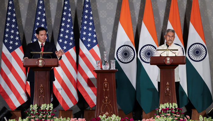 US Secretary of State Marco Rubio and Indian Foreign Minister Subrahmanyam Jaishankar attend a joint press conference after their meeting at the Hyderabad House in New Delhi, India, May 24, 2026. — Reuters