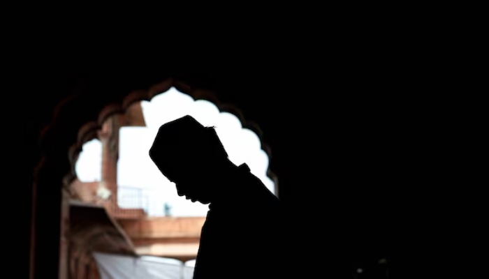 A Muslim man offers prayers during Ramadan inside Jama Masjid (Grand Mosque) in the old quarters of Delhi, India. — Reuters/File