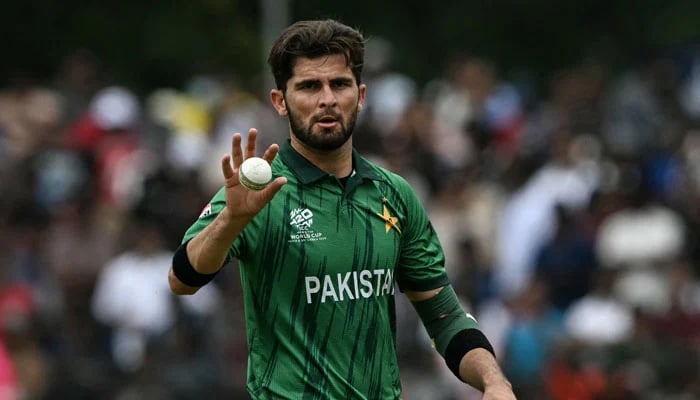 Pakistans Shaheen Shah Afridi prepares to deliver a ball during their ICC Mens T20 World Cup match against Netherlands at the Sinhalese Sports Club (SSC) Ground in Colombo on February 7, 2026. — AFP