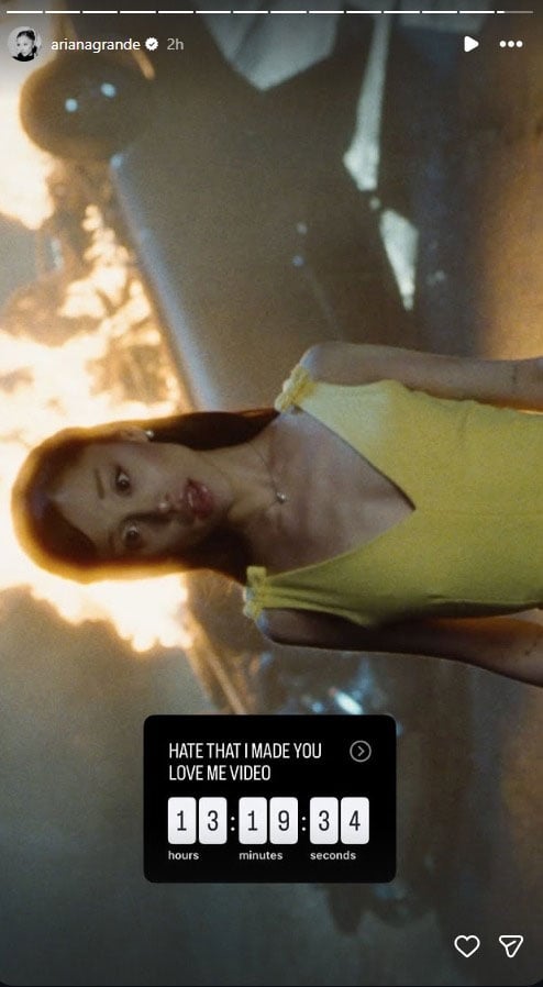 Ariana Grande excites fans with countdown for new music video