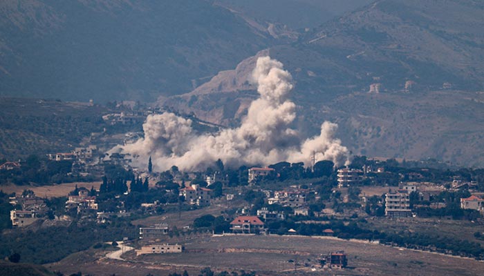 Smoke rises in Lebanon following an air strike, as seen from the Israeli side of the Israel-Lebanon border, June 1, 2026. — Reuters