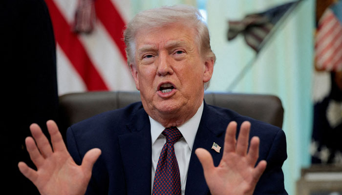 US President Donald Trump speaks during the signing ceremony for an executive order on mail ballots, in the Oval Office of the White House in Washington, DC, March 31, 2026. — Reuters/File