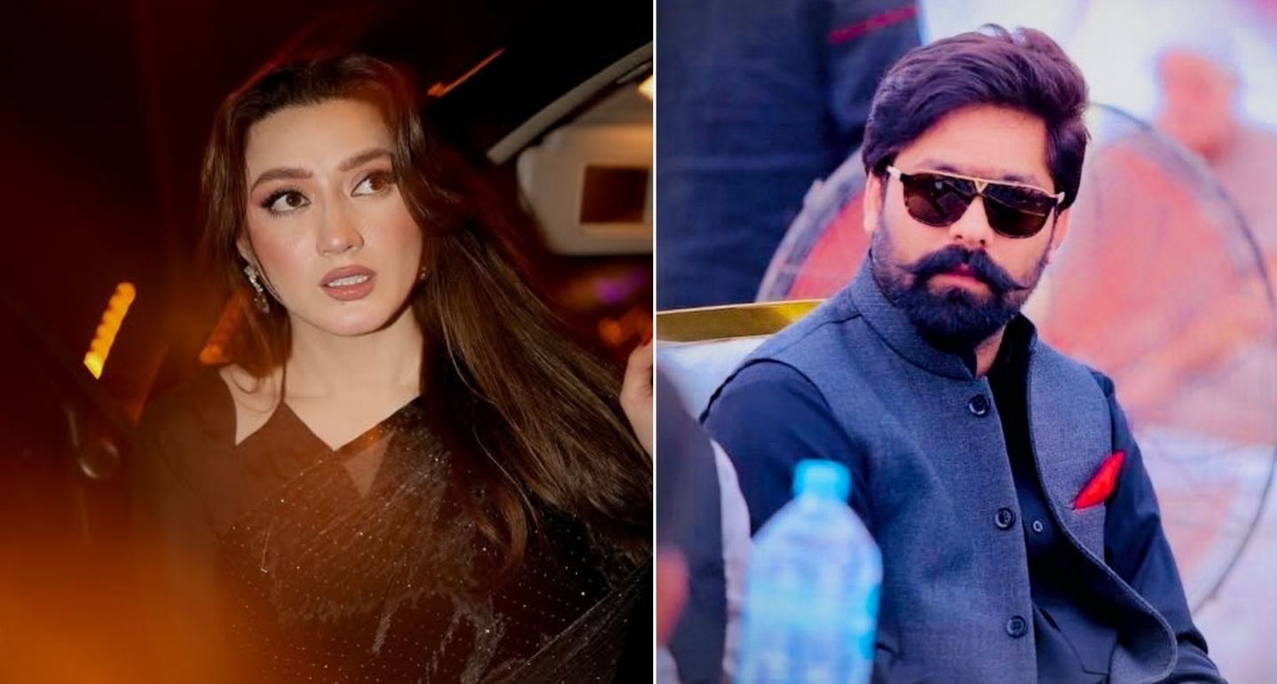 A collage of actor Momina Iqbal and PML-N MPA Saqib Chadhar. — instagram@momina.iqbal/chsaqibkhanchadhar