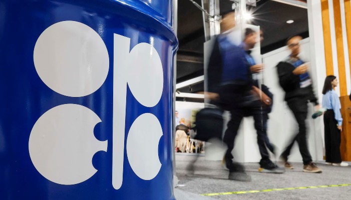 People walk past an installation depicting a barrel of oil with the logo of the Organisation of the Petroleum Exporting Countries (OPEC) during the COP29 United Nations climate change conference in Baku, Azerbaijan, November 19, 2024. — Reuters