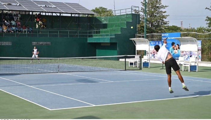 A tennis match takes place in Islamabad, on June 4, 2025. — APP