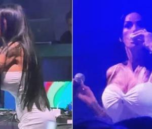 Crowd boos as Katie Price asks if she should stay with Lee Andrews