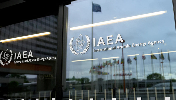 The IAEA logo is displayed in front of the agency’s headquarters in Vienna, Austria, June 5, 2026. — Reuters