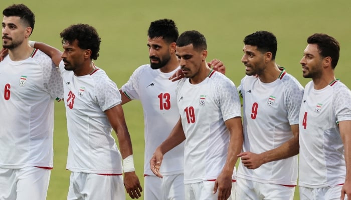 Iranian players celebrate scoring their third goal during an international friendly against Gambia at Mardan Sports Complex, Antalya, Turkiye, May 29, 2026. — Reuters