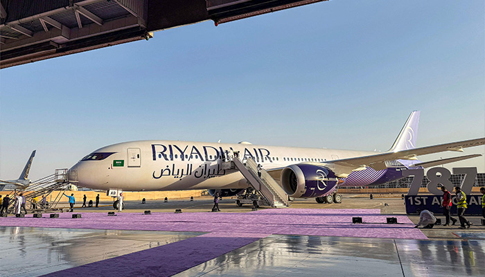 A Boeing 787-9 Dreamliner aircraft of Saudi airline Riyadh Air is pictured on the tarmac at King Khalid International Airport in Riyadh on June 7, 2026. — AFP