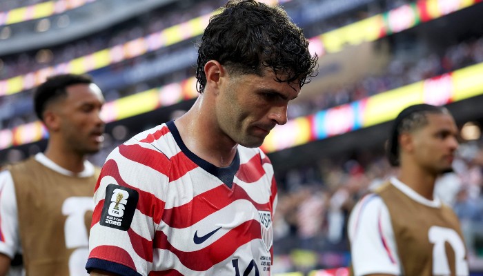 Christian Pulisic #10 of the United States looks on as he walks off at the end of the first half during the Fifa World Cup 2026 Group D match between USA and Paraguay at Los Angeles Stadium on June 12, 2026 in Los Angeles, California, US.  — AFP