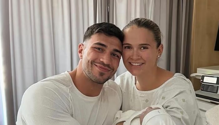 The couple have named their son Midas