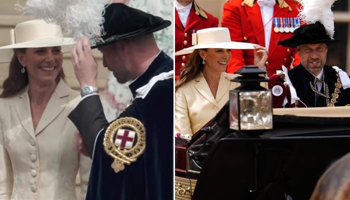 The future king and queen share a sweet moment while waiting for their carriage back to Windsor Castle