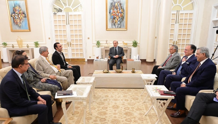 Prime Minister Shehbaz Sharif speaks during a meeting with a PPP delegation led by party chief Bilawal Bhutto-Zardari at PM Office, Islamabad, June 17, 2026. — X@PakPMO