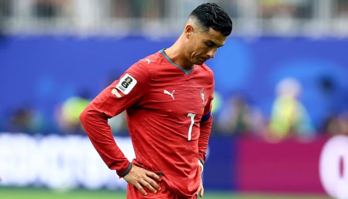 Portugals Cristiano Ronaldo looks dejected after the Fifa World Cup 2026 - Group K match against DR Congo, Houston Stadium, Houston, Texas, US, June 17, 2026. — Reuters