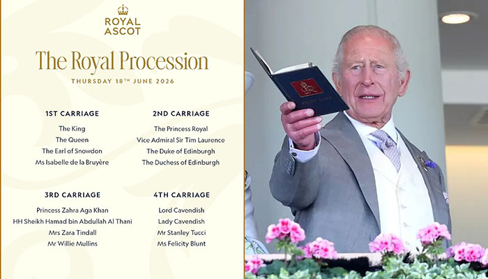 Princess Anne, Zara Tindall and global elite join King for Grand Ascot Procession