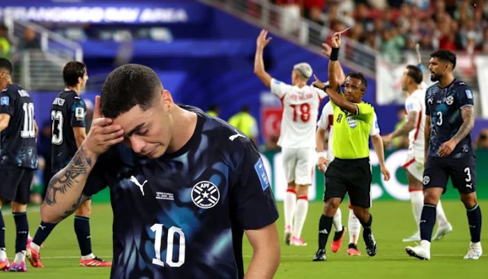 Paraguays Miguel Almiron becomes first player ever sent off for obscurring mouth