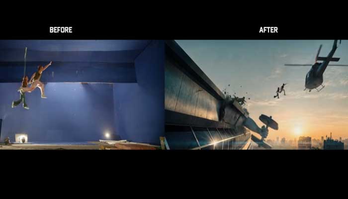 Video offers audiences a rare behind-the-scenes look at the extensive visual effects. — Screengrab/YouTube/GeoNews